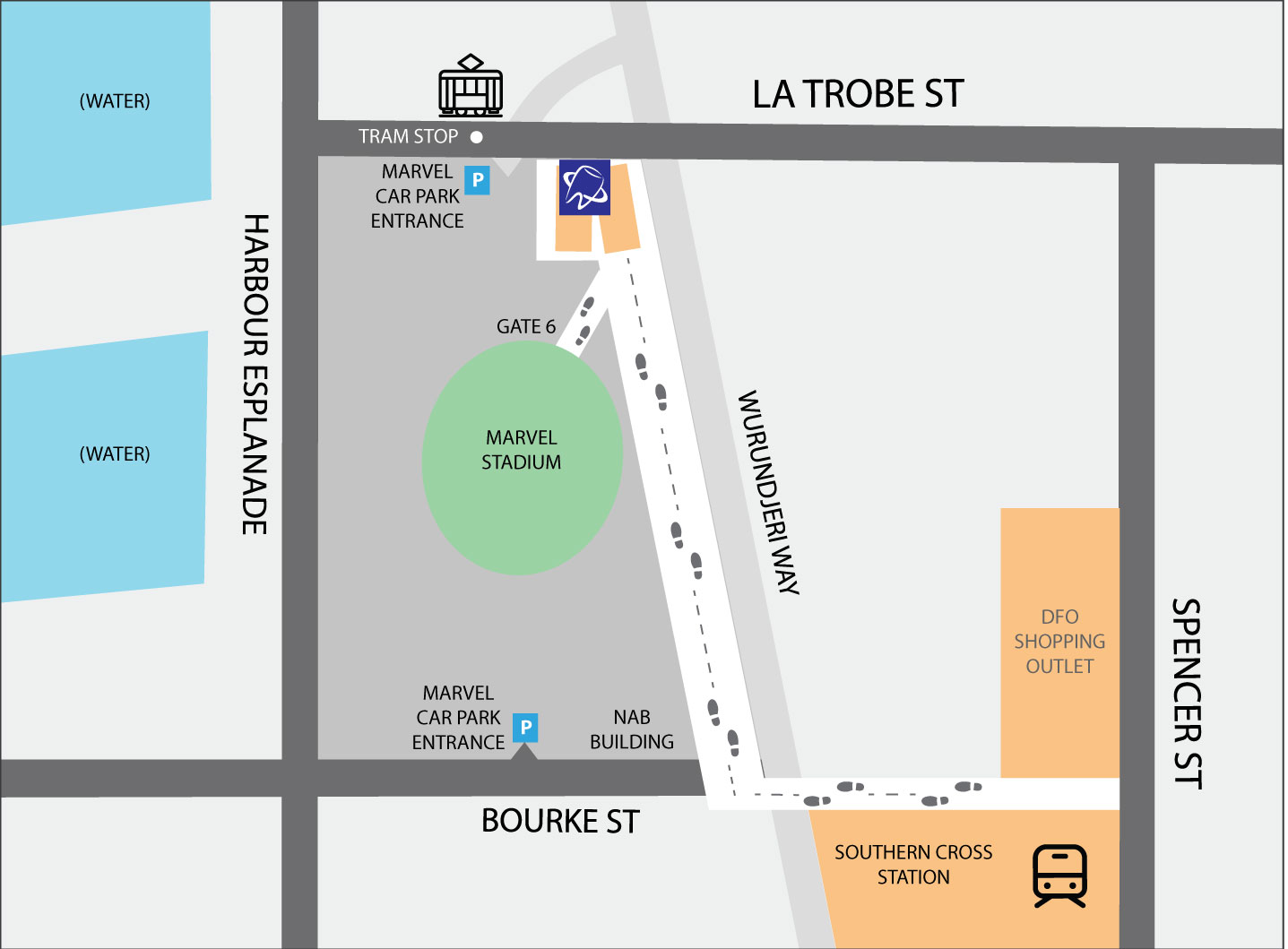 Docklands wayfinding map