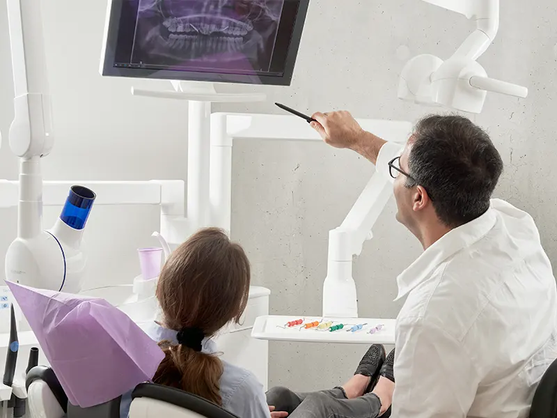 check the dental X-ray