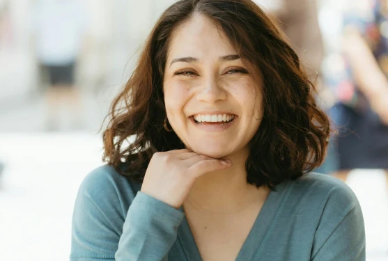 happy smile after composite bonding