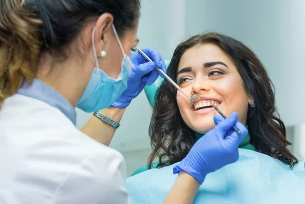 checking gingivitis at the dentist